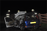 Prio 1 Brand Wegvervoer Auto Mienskerwei Eastermar